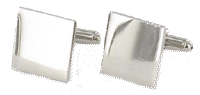CL26 Cuff Links Square Plain  