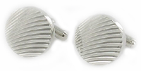 CL41 Cuff Links Circle with Lines  