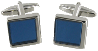 CL62 Cuff Links Blue Square