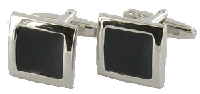 CL98 Cufflinks Black Enamel 