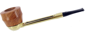 Falcon Gold Plated Pipe With Hunter Bowl