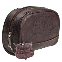 WBAG5 - Small Brown Leather Washbag