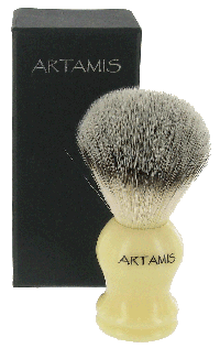 SHV61 - Synthetic Badger Shaving Brush With Ivory Coloured Handle